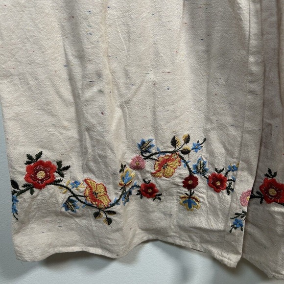 JOA Anthropologie NWT Tie-Front Embroidered Jumpsuit Sz Large - Picture 3 of 11